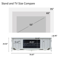 Load image into Gallery viewer, Smallbee Freestanding Fireplaces 180cm W TV Stand 30 Inch Electric Fireplace with Remote Freestanding Fireplaces Smallbee UK
