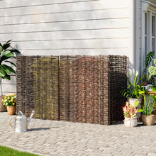 Load image into Gallery viewer, Trash Can Fence Wicker Privacy Fence