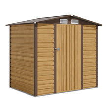 Load image into Gallery viewer, Outdoor Galvanized Steel Tawny Storage Shed