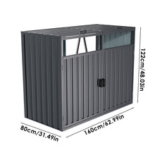 Load image into Gallery viewer, Outdoor Metal Garbage Can Garden Storage Shed