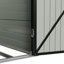 Load image into Gallery viewer, 4 x 6FT Outdoor Metal Pent Roof Garden Storage Shed