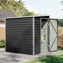 Load image into Gallery viewer, 4 x 6FT Outdoor Metal Pent Roof Garden Storage Shed