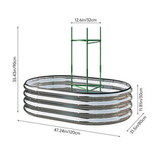 Load image into Gallery viewer, Galvanized Steel Raised Garden Bed