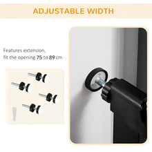 Load image into Gallery viewer, Pet Safety Gate Stair Pressure Fit with Lockable Cat Flap Pet Gates Living and Home