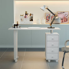 Load image into Gallery viewer, Professional Manicure Table Beauty Salon Nail Station with on Wheels 4 Drawers Dressing Tables Living and Home