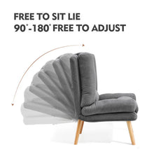 Load image into Gallery viewer, Grey Modern Comfort Adjustable Recliner with Footstool Recliners Living and Home
