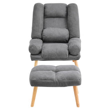 Load image into Gallery viewer, Grey Modern Comfort Adjustable Recliner with Footstool Recliners Living and Home
