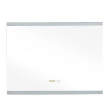 Load image into Gallery viewer, Large Rectangular Frameless Anti-Fog LED Vanity Mirror with Clock Bathroom Mirrors Living and Home