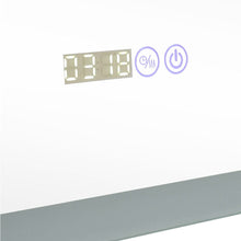 Load image into Gallery viewer, Large Rectangular Frameless Anti-Fog LED Vanity Mirror with Clock Bathroom Mirrors Living and Home