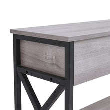 Load image into Gallery viewer, 100 cm W Rustic Grey Narrow Wooden Console Table with Drawers Console Tables Living and Home