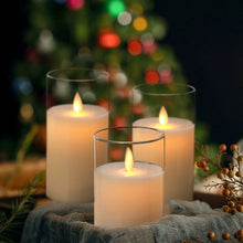Load image into Gallery viewer, Luxe LED Flickering Flame Candle Set with Remote Living and Home Clear