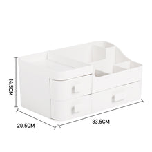 Load image into Gallery viewer, White Plastic Makeup Drawer Organizer