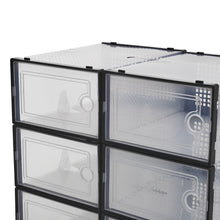 Load image into Gallery viewer, 12 Pack Plastic Stackable Shoe Storage Boxes