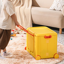 Load image into Gallery viewer, Foldable Kids Toy Storage Box Trolley With Lid and Wheels