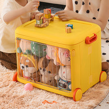 Load image into Gallery viewer, Foldable Kids Toy Storage Box Trolley With Lid and Wheels