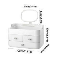 Load image into Gallery viewer, Large Makeup Organizer with Mirror and Drawers