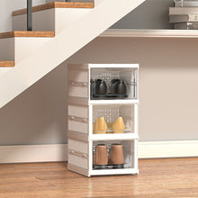 Load image into Gallery viewer, Livingandhome 3 Tier Foldable Shoe Storage Box Unit