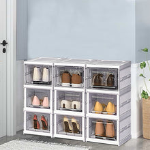 Load image into Gallery viewer, Livingandhome 3 Tier Foldable Shoe Storage Box Unit