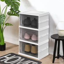 Load image into Gallery viewer, Livingandhome 3 Tier Foldable Shoe Storage Box Unit