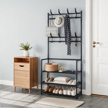 Load image into Gallery viewer, Freestanding Coat Rack with Shelves