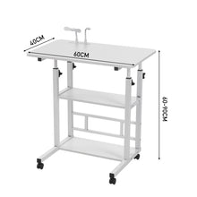Load image into Gallery viewer, Height Adjustable Mobile Overbed Table with Wheels