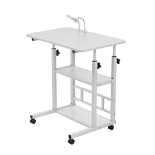 Load image into Gallery viewer, Height Adjustable Mobile Overbed Table with Wheels