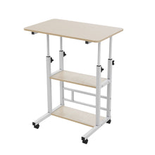Load image into Gallery viewer, Height Adjustable Mobile Table Overbed Desk with Wheels