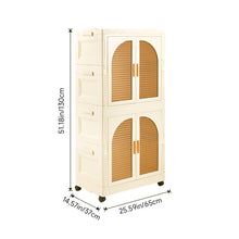 Load image into Gallery viewer, Modern Cream White Kids Wardrobe with Doors