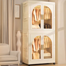 Load image into Gallery viewer, Modern Cream White Kids Wardrobe with Doors