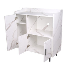 Load image into Gallery viewer, 90cm W Contemporary White/Grey Home Sideboard Cabinet with Storage Indoor Cabinets Living and Home