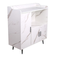 Load image into Gallery viewer, 90cm W Contemporary White/Grey Home Sideboard Cabinet with Storage Indoor Cabinets Living and Home