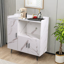 Load image into Gallery viewer, 90cm W Contemporary White/Grey Home Sideboard Cabinet with Storage Indoor Cabinets Living and Home