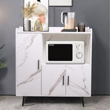 Load image into Gallery viewer, 90cm W Contemporary White/Grey Home Sideboard Cabinet with Storage Indoor Cabinets Living and Home