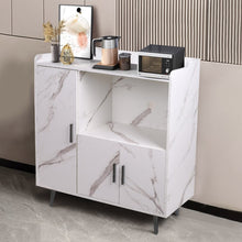 Load image into Gallery viewer, 90cm W Contemporary White/Grey Home Sideboard Cabinet with Storage Indoor Cabinets Living and Home