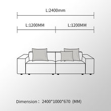 Load image into Gallery viewer, Cottonfy Elegant Linen Tofu Block Fabric Down Sofa Cottonfy UK