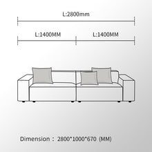 Load image into Gallery viewer, Cottonfy Elegant Linen Tofu Block Fabric Down Sofa Cottonfy UK