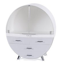 Load image into Gallery viewer, Dustproof Round Cosmetic Storage Box Desktop Organzier