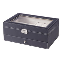 Load image into Gallery viewer, Black Jewellery Storage Box with Transparent Lid