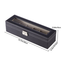Load image into Gallery viewer, 6-Slot Elegant Faux Leather Watch Display Case