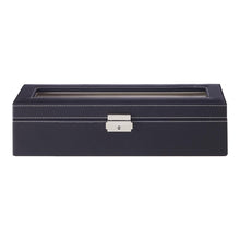 Load image into Gallery viewer, 6-Slot Elegant Faux Leather Watch Display Case