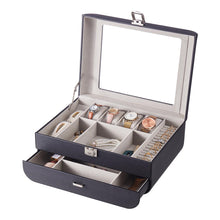 Load image into Gallery viewer, Stylish Jewellery Storage Box with Watch Slots