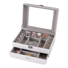 Load image into Gallery viewer, Stylish Jewellery Storage Box with Watch Slots