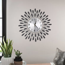 Load image into Gallery viewer, 3D Silent Drop Shape Metal Wall Clock with Crystal Wall Decoration Wall Clocks Living and Home