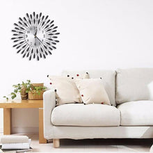 Load image into Gallery viewer, 3D Silent Drop Shape Metal Wall Clock with Crystal Wall Decoration Wall Clocks Living and Home
