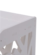 Load image into Gallery viewer, Livingandhome Rustic Small White Bedside Table