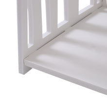 Load image into Gallery viewer, Livingandhome Rustic Small White Bedside Table