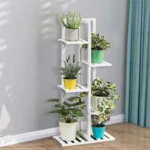 Load image into Gallery viewer, Rustic Wooden Multi-Tiered Potted Plant Stand