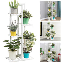 Load image into Gallery viewer, Rustic Wooden Multi-Tiered Potted Plant Stand, SP2113