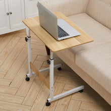 Load image into Gallery viewer, Minimalist Movable Laptop Desk in Maple Wood Finish Living and Home