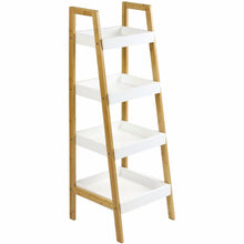 Load image into Gallery viewer, 4-Tier Nordic Freestanding Wooden Ladder Shelf Storage Organizer Shelves & Racks Living and Home